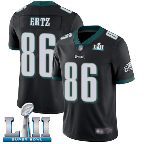 Men Philadelphia Eagles #86 Zach Ertz Black Alternate Vapor Untouchable NFL Jersey Limited Player Super Bowl LII->nfl t-shirts->Sports Accessory